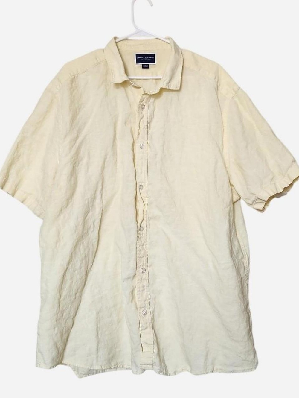 Charles Tyrwhitt Butter Yellow Linen Button-Down
